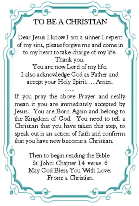 Born Again Prayer